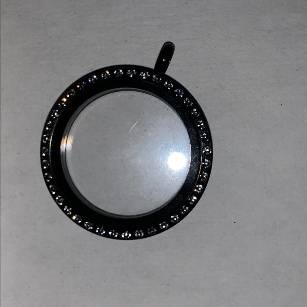 Origami Owl Black and Rhinestone locket